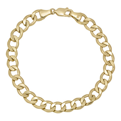 Women's Miami Curb Link Bracelet 10K Yellow Gold - Hollow - bayamjewelry