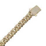 Picture of CZ St. Jude Rolo Link Chain Bracelet 10K Yellow Gold