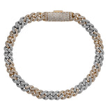 Picture of Diamond Cuban Link 3.03ctw Bracelet 10K Yellow White Gold