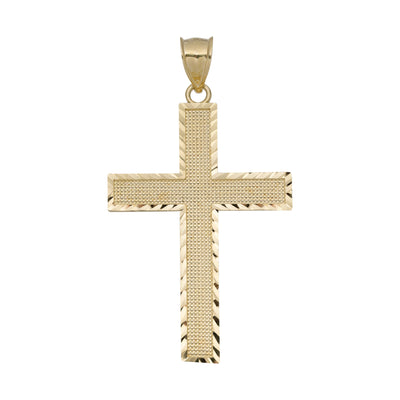 Picture of Diamond-Cut Cross Pendant 10K Yellow Gold