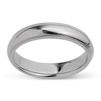 Picture of Classic Milgrain Comfort Fit Wedding Band Platinum - Solid