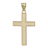 Picture of Diamond-Cut Cross Pendant Solid 10K Yellow Gold