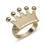 Picture of Diamond-Cut Crown Ring 10K Yellow Gold