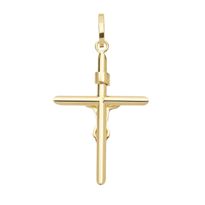 Picture of 1 3/8" INRI Jesus Crucifix Cross Pendant 10K Yellow Gold