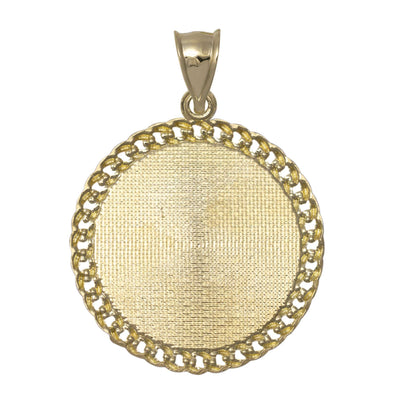 Picture of Curb Link Saint Jude Medallion Pendant 10K Yellow Gold