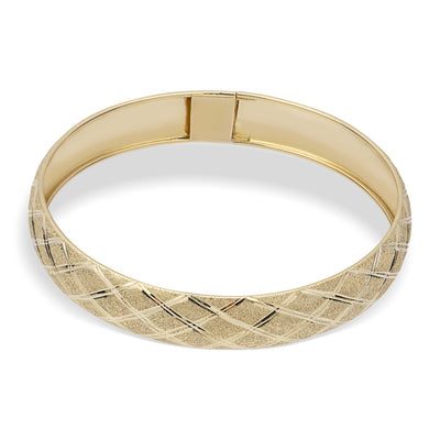 Picture of 10mm Diamond-Cut Bangle 10K Yellow Gold