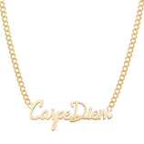 Picture of Ladies Script Name Plate Necklace 14K Gold - Style 105