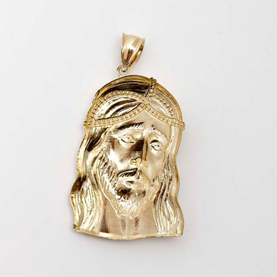 Picture of Shiny Jesus Pendant Solid 10K Yellow Gold