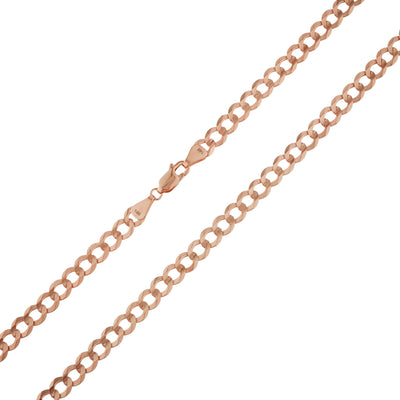 Picture of Women's Miami Curb Chain 14K Rose Gold - Solid