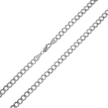 Picture of Women's Miami Curb Link Chain Necklace 14K White Gold - Solid