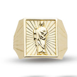 Picture of Saint Jude Signet Ring 10K Yellow Gold