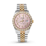 Picture of Rolex Datejust Diamond Bezel Watch 36mm Pink Arabic Numeral Dial | 2.25ct