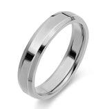 Picture of Beveled Edge Comfort Fit Wedding Band Platinum - Solid