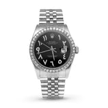 Picture of Rolex Datejust Diamond Bezel Watch 36mm Black Arabic Numeral Dial | 1.25ct