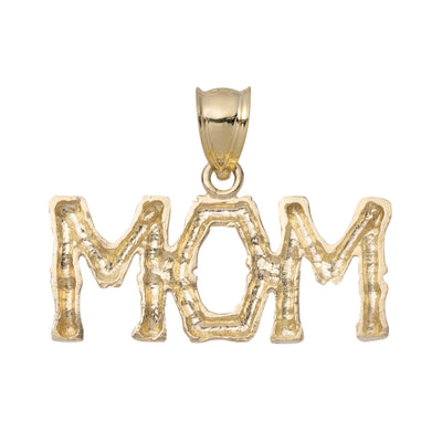 Picture of Bamboo Design "MOM" Pendant 10K Yellow Gold