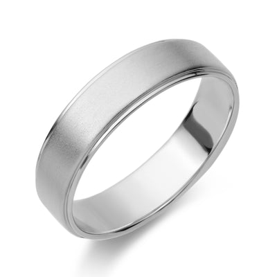 Picture of Inlay Wedding Band Platinum - Solid