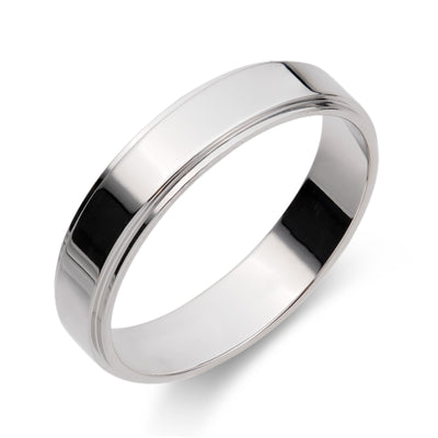 Picture of Stepped Edge Wedding Band Platinum - Solid