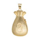 Picture of Diamond-Cut Money Bag Pendant 10K Yellow Gold