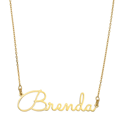 Picture of Ladies Name Plate Necklace 14K Gold - Style 172