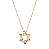 Picture of Star of David Diamond Necklace 0.29ctw 14K Yellow Gold