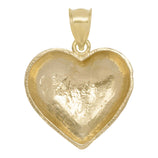 Picture of 1 1/4" Textured Heart Pendant Solid 10K Yellow Gold