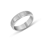 Picture of Brushed Brick Pattern Comfort Fit Wedding Band Platinum - Solid