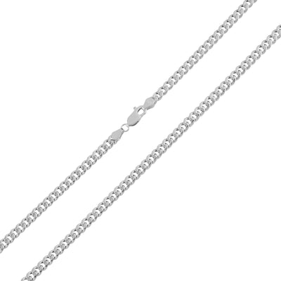 Picture of Women's Miami Cuban Link Chain 10K & 14K White Gold - Hollow
