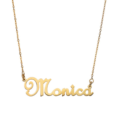 Picture of Ladies Name Plate Necklace 14K Gold - Style 174