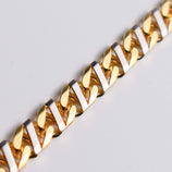 Picture of Fancy Mariner Link Chain Bracelet 14K Yellow White Gold