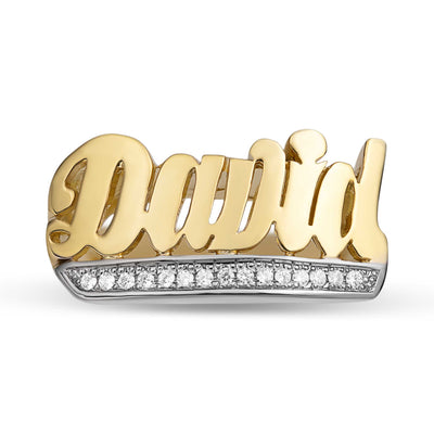 Picture of Diamond Name Ring 14K Yellow Gold - Style 33