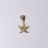 Picture of 1" CZ Starfish Pendant 10K Yellow Gold