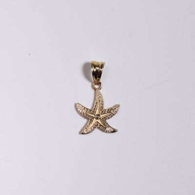 Picture of 1" CZ Starfish Pendant 10K Yellow Gold