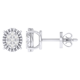 Picture of Men's Miracle Plate Oval Shaped Diamond Stud Earrings 0.04ct 14K Gold