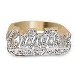 Picture of Diamond Name Ring 14K Gold - Style 8