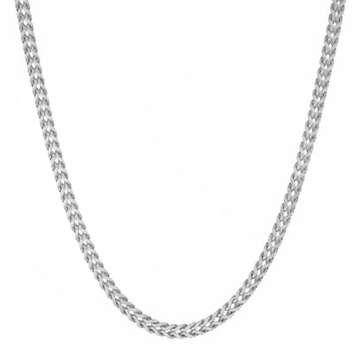 Picture of Franco Chain Necklace 10K White Gold - Hollow