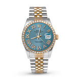 Picture of Rolex Datejust Diamond Bezel Watch 36mm Blue Roman Dial | 2.15ct