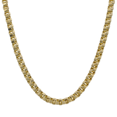 Picture of Byzantine Rolo Link Chain Necklace 10K Yellow Gold - Hollow