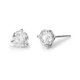 Picture of Women's Round Cut Solitaire Diamond Stud Earrings 2.03ctw 14K White Gold