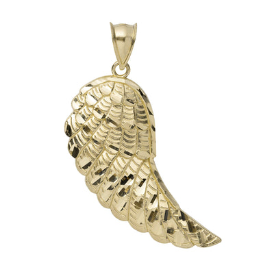 Picture of Diamond-Cut Angel Wing Pendant 10K Yellow Gold