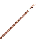 Picture of Rope Chain Necklace 14K Rose Gold - Hollow