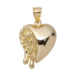 Picture of 1 1/4" Heart Pendant Solid 10K Yellow Gold