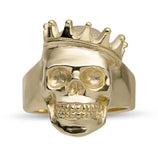 Picture of Skull with Crown Ring Solid 10K Yellow Gold