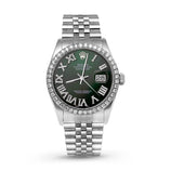 Picture of Rolex Datejust Diamond Bezel Watch 36mm Dark Green Roman Dial | 1.25ct