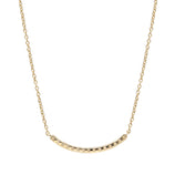 Picture of Curved Bar 0.12ctw Diamond Necklace 14K Yellow Gold