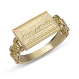 Picture of Railroad Design Last Supper Ring 10K Yellow Gold