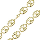 Picture of Women's Puffed Gucci Link Chain Necklace 14K Yellow Gold