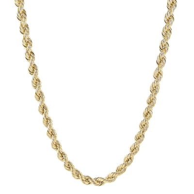 Picture of Rope Chain Necklace 10K Yellow Gold - Hollow