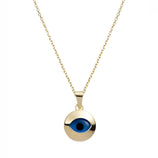 Picture of Cutout Evil Eye Pendant Necklace 14K Yellow Gold