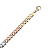 Picture of Women's Curb Link Chain Necklace 10K Tri-Color Gold - Solid