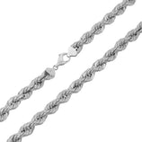 Picture of Rope Chain Necklace 14K White Gold - Hollow